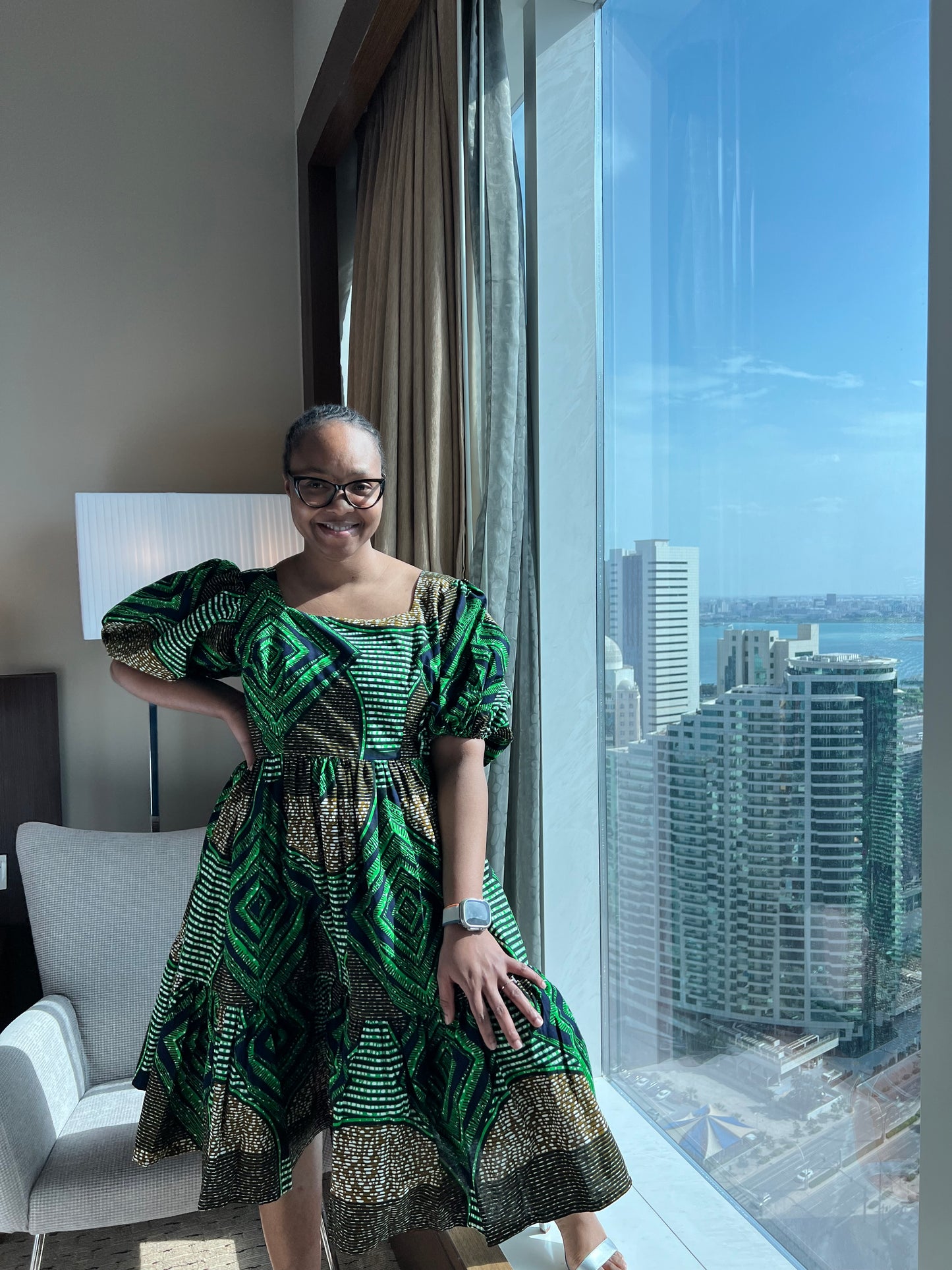 Busola Puff Dress